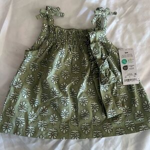 Carter's Green Leaf Print Casual Dress